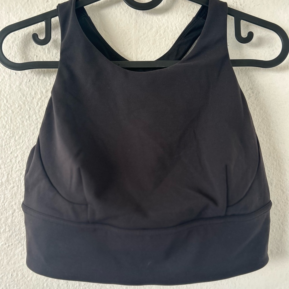 LuLuLemon Black Racerback  Sports Bra Size 10